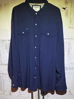 Poncho "The Pacifico" Pearl Snap Western Men's  Long-Sleeve Button-Down Shirt